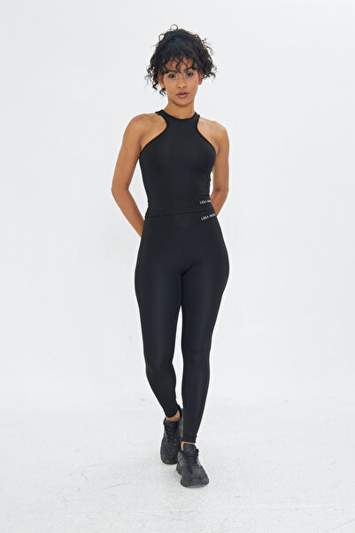 Lesa Wear Basic Sports Crop Undershirt with Cross Detail