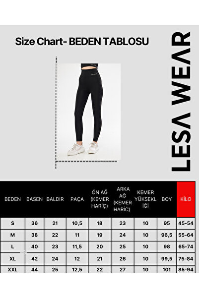 Lesa Wear Yüksek Bel Likralı Toparlayıcı Ve Sıkılaştırıcı Tayt