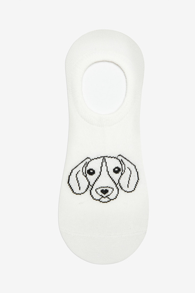 Penti 3 Çift Pamuklu Hayvan Desenli Burun Dikişsiz Sneaker Çorap