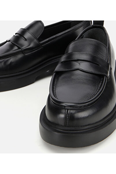 Hotiç Erkek Deri Siyah Yüksek Tabanlı Klasik Loafer