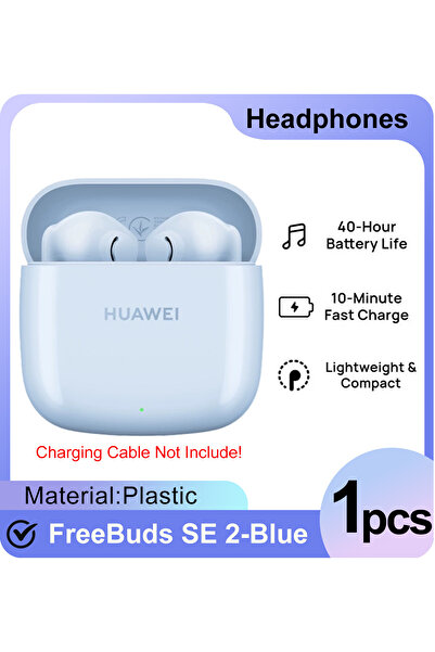 Choice سماعات هواوي فري بادز SE 2 الرياضية اللاسلكية طويلة العمر باللون الأزرق، مريحة للارتداء