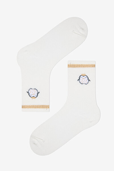 Penti Girl's Shiny Penguin Multicolored 4-Piece Socks