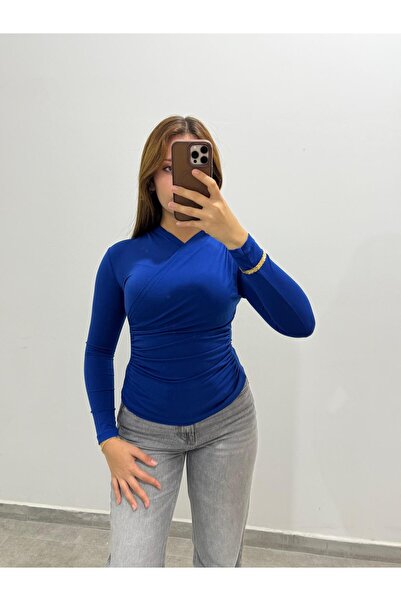 LONELY WOLF Γυναικεία μπλούζα σαντί με κλειστό λαιμό και συρόμενα πλαϊνά