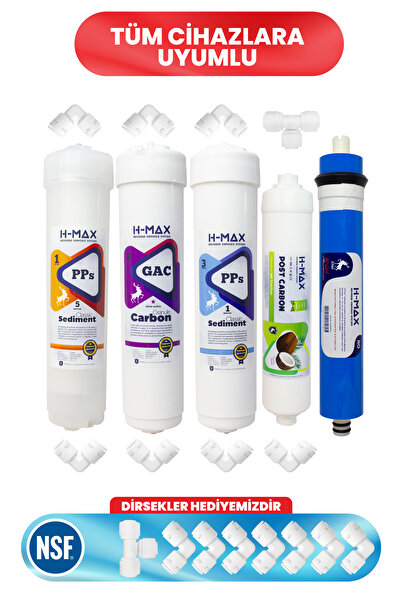H-MAX Reverse Osmosis System H-max 80 Gpd Membranlı Kapalı Kasa Su Arıtma Cih...
