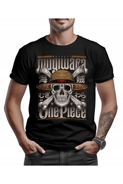 FG KONNİCHİWA ΜΑΥΡΟ ΜΠΛΟΥΖΑ ΜΟΝΟΤΥΠΟ ΑΝΙΜΕ ΤΥΠΟΥ ΜΟΝΟΤΥΠΟ ΜΟΝΟΤΥΠΟ MONKEY LUFFY SANJI ZORO