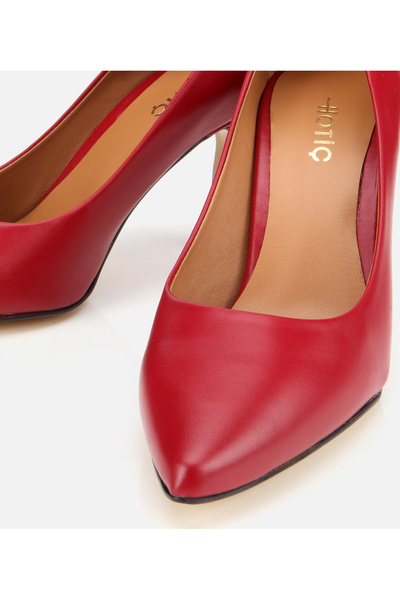 Hotiç Kadın Deri Kırmızı Yüksek Topuklu Stiletto