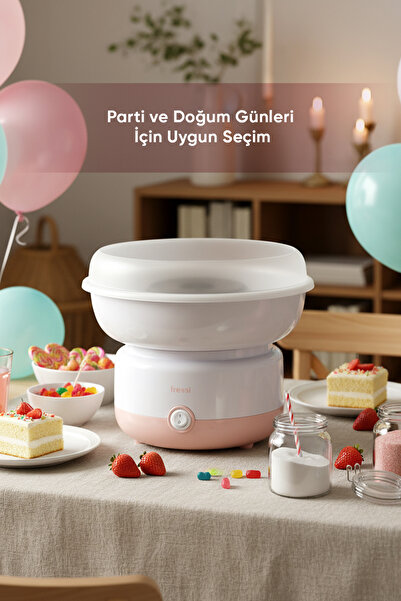 Fressi Çelik Hazneli 500W Pamuk Şeker Makinesi FR-PM01 CottoFun