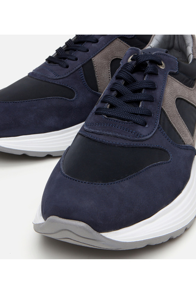 Hotiç Чоловічі замшеві шкіряні темно-сині спортивні кросівки на легкій підошві