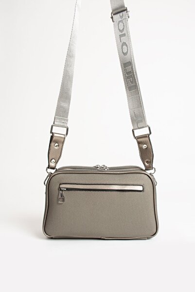 GALB LEATHER Cream Color Medium Size Plain Leather Casual 6 Compartment Crossbody Women's Shoulder Bag with Wallet Gift