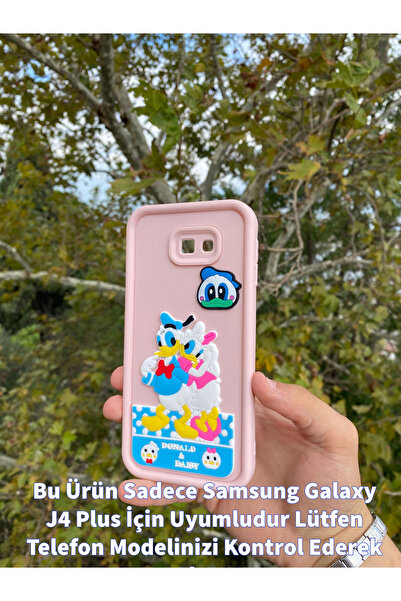 GtTech Samsung Galaxy J4 Plus Uyumlu Sevimli Ördek 3D Figürlü Darbe Korumalı ...