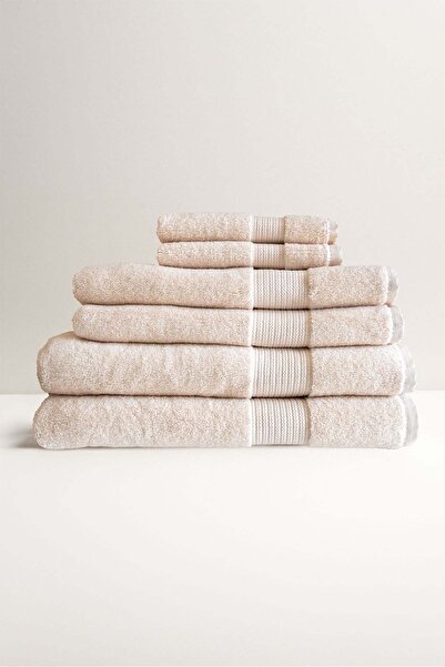 Barine Надзвичайно м'яка рушник з бордюром, бежевий, 70x140