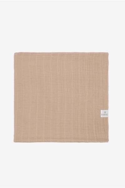 Barine Cuvertură de pat subțire din muselină de bumbac, bej, 200x220