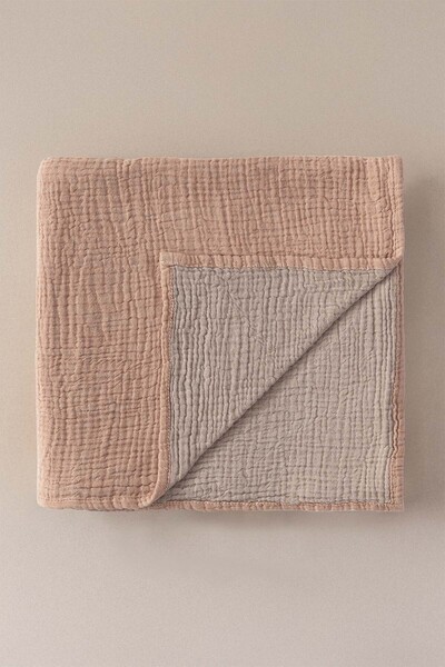 Barine Cocoon Cotton Muslin Baby Blanket Light Cinnamon