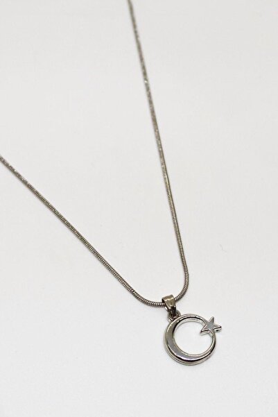 EUROMODA Ay Yıldız Tasarımlı Kolye Küpe Takım Seti