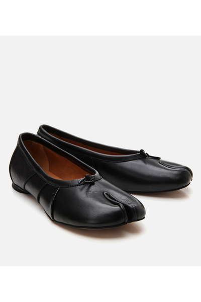 Hotiç Women's Leather Black Ballerinas