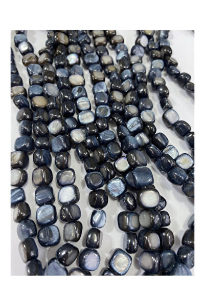 SESİKA HOBİ Orijinal Doğal Taş A Kalite Kare Siyah Mavi 6 Mm 1 Dizi