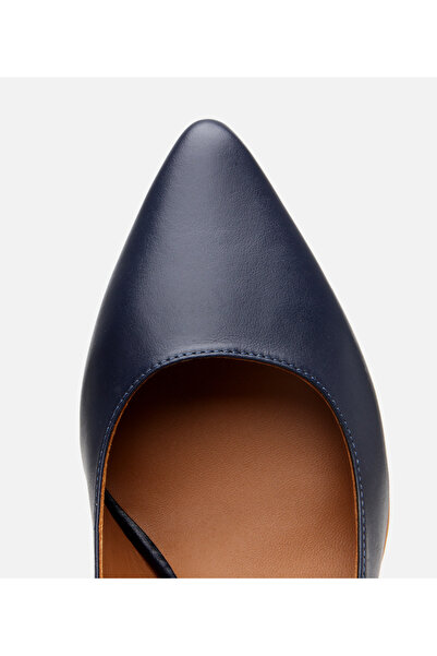 Hotiç Women's Leather Navy Blue Stiletto