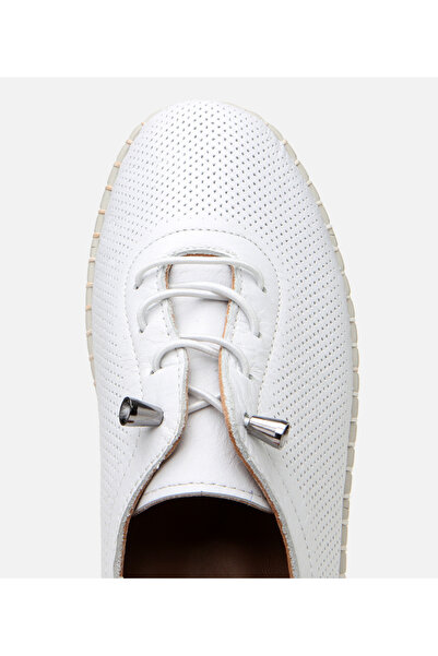 Hotiç Women's Leather White Comfort Shoes