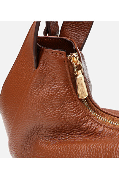 Hotiç Women's Leather Tan Crossbody Bag