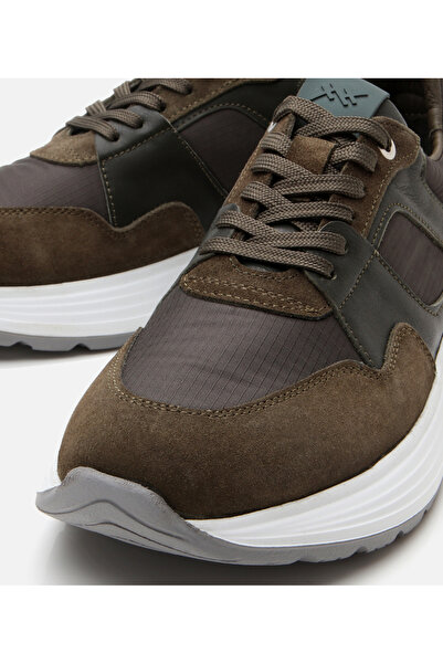 Hotiç Erkek Süet Deri Haki Hafif Tabanlı Spor Ayakkabı