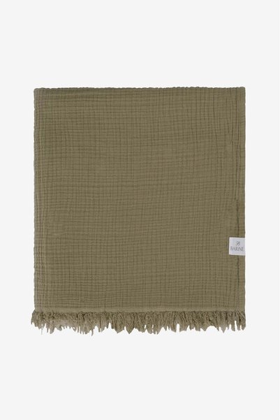 Barine Cocoon 4 Layer Muslin Bedspread Khaki