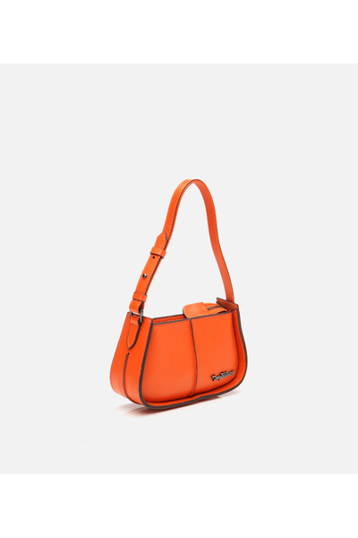 Hotiç Women's Leather Orange Adjustable Strap Mini Bag