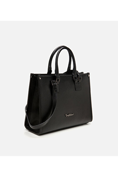 Hotiç Women's Leather Black Shoulder Bag