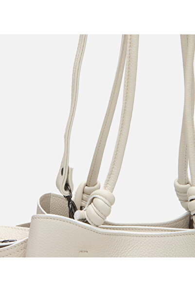Hotiç Women's Leather Ecru Shoulder Bag