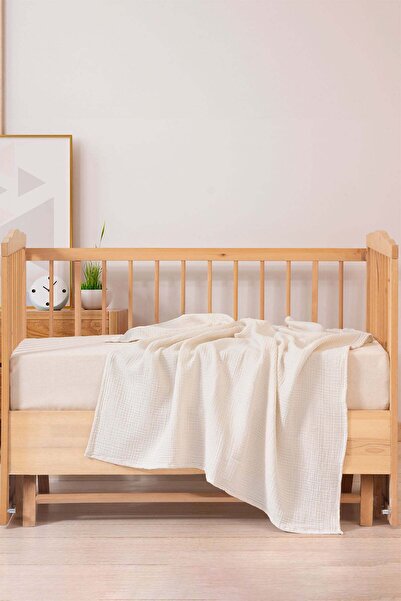 Barine Cocoon Cotton Muslin Baby Blanket Cream