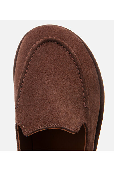 Hotiç Жіночі замшеві шкіряні коричневі повсякденні мокасини