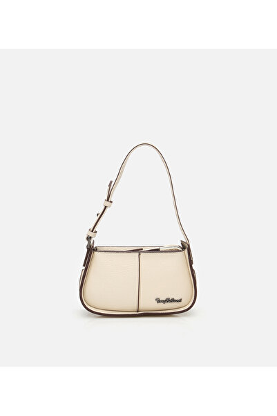 Hotiç Women's Leather Ecru Adjustable Strap Mini Bag