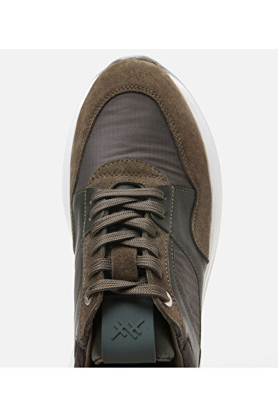 Hotiç Erkek Süet Deri Haki Hafif Tabanlı Spor Ayakkabı