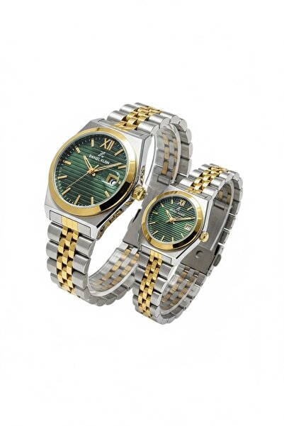 Daniel Klein 30 Mt Water Resistant - Special Wristwatch Cdk.10601-8 Men's & Women's Couples Steel Cord