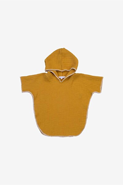 Barine Cocoon Cotton Muslin Children's Beach Poncho Mustard Yellow
