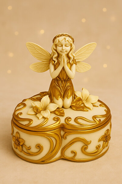 Veronese صندوق هدايا على شكل ملاك حكيم مع غطاء، قطعة واحدة، مقاس 10×8×10 سم، ...