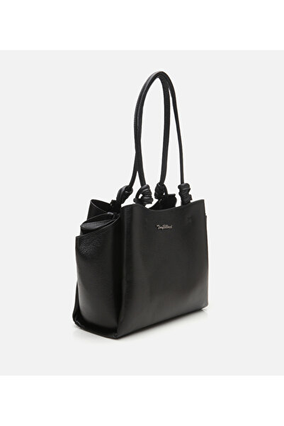 Hotiç Women's Leather Black Shoulder Bag