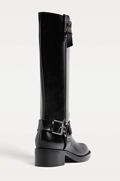 Stradivarius Düz Binici Botları