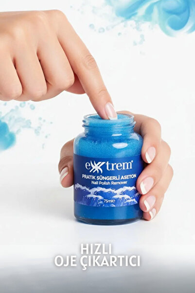EXXTREM Pratik Süngerli Aseton - Natürel Hızlı Oje Çıkarıcı 75 ml