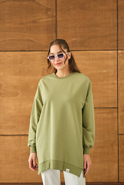 LOCCO Πράσινο Oversize τουνίκ - Γυναικείο, Λεπτομέρεια Στολισμού