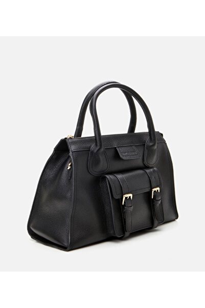 Hotiç Genuine Leather Black Women's Bag