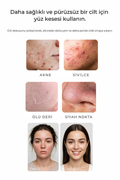 LET'SCRUB Yavruağzı Yüz Kesesi Floş Ipek Peeling Eldiveni Hassas Ciltler Için 1 Adet