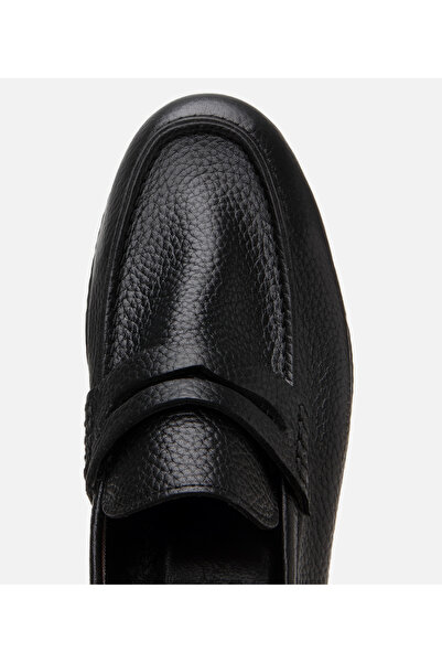 Hotiç Pánský kožený černý ultra lehký klasický mokasín