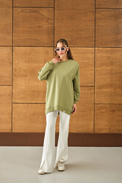 LOCCO Πράσινο Oversize τουνίκ - Γυναικείο, Λεπτομέρεια Στολισμού