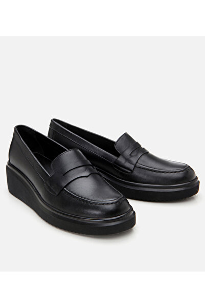 Hotiç Kadın Deri Siyah Loafer