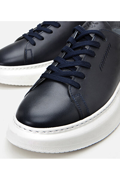 Hotiç Чоловічі повсякденні туфлі з натуральної шкіри темно-синього кольору