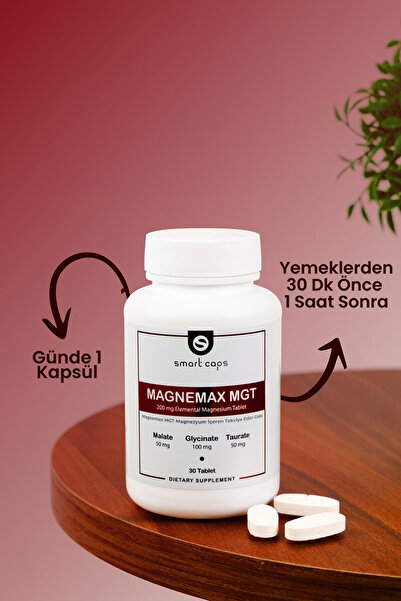 Smartcaps Magnemax Mgt Magnezyum Kompleks 30 Kapsül