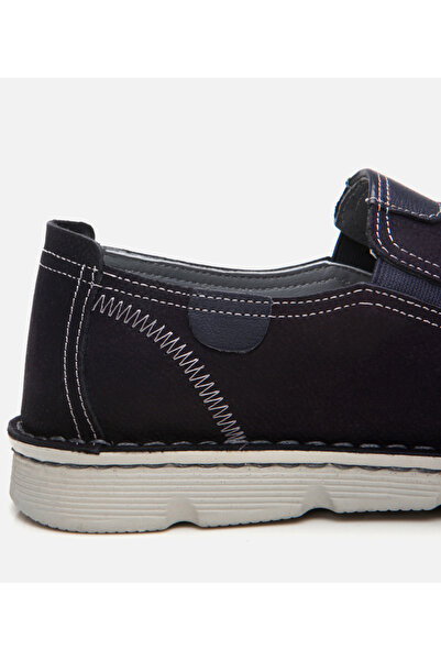 Hotiç Genuine Leather Navy Blue Men's Casual Shoes