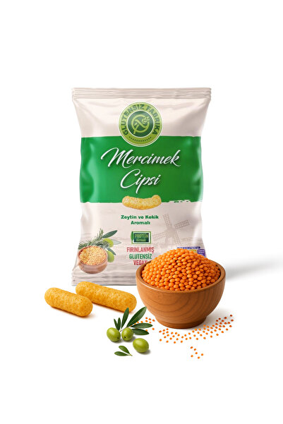 GLUTENSİZ FABRİKA Zeytin Ve Kekik Aromalı Mercimek Cipsi 60 G X 3 Paket (GLÜTENSİZ & VEGAN)