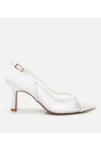 Hotiç Λευκό γυναικείο διχτυωτό στιλέτο