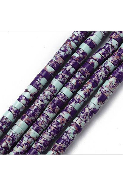 SESİKA HOBİ Cilindru original din piatră naturală turcoaz violet variscit 2x4...